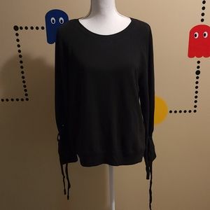 Absolutely Fit black sweater blouse L
